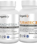 Organixx Magnesium Glycinate and Turmeric Curcumin Bundle 60 Caps Each