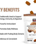 Force Factor Modern Mushrooms Soft Chews Shiitake Mushrooms Supplement To Support Energy Immunity And Digestive Health Antioxidants Supplement Delicious Caramel Apple Flavor 30 Soft Chews