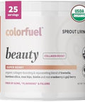 Sprout Living Colorfuel Beauty Powder Drink Mix Organic Superfoods + Adaptogens Hair Skin & Nails Support Vegan Collagen Boost Biotin Silica Vitamin C Super Berry Flavor (25 Servings)