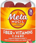 Metamucil Fiber Suplement 72 Gummies Fiber + Vitamins Cd & B12 No Sugar Added Support Digestive Healt + Support Immune Health Citrus Berry Flavor.