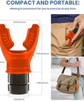 Dewboom Inhale Intake Breathing Trainer Lung Trainer For Respiratory Strength Adjustable Resistance Breathing Trainer With High-Grade Silicone Warm Black-Orangered