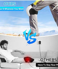 Holloii 4-In-1 Knee Massager Deep Heat Red Light Vibration & 3D Massage Cordless And Portable With Large Led Screen Ideal For Joint Pain Relief & Post-Workout Recovery For Families And Friends