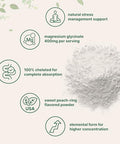 Micro Ingredients Magnesium Powder 12Oz (56 Servings) Magnesium Glycinate Powder Sweet Peach Ring Flavored Sleep Muscle Heart & Nerve Health Support Easily Absorbed Non-Gmo Vegan Sugar Free