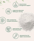 Micro Ingredients Magnesium Powder 12Oz (56 Servings) Magnesium Glycinate Powder Sweet Peach Ring Flavored Sleep Muscle Heart & Nerve Health Support Easily Absorbed Non-Gmo Vegan Sugar Free