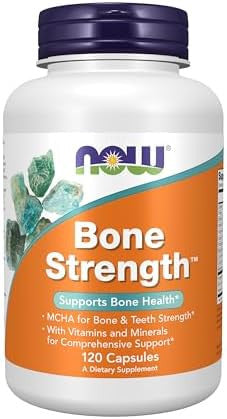 Now Foods Supplements Bone Strength With Microcrystalline Hydroxyapatite (Mcha) Magnesium And Vitamins Cd And K 120 Capsules