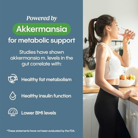 Hydralyte Metabolic Support - 5In1 Probiotic Blend - Support Glp-1 Production With Akkermansia Muciniphila + Prebiotic Fiber + Electrolytes - Daily Metabolism & Digestion - Sugar (30 Packets)