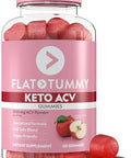 Flat Tummy Apple Cider Vinegar Gummies 60 Count " Acv Gummies Detox Support Gut Health " Veganfriendly Nongmo Beet And Pomegranate Superfood Powders Vitamins B6 B9 & B12