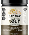 Terra Origin Healthy Gut Chocolate 30Servings With Lglutamine Zinc Glucosamine Slippery Elm Bark Marshmallow Root And More