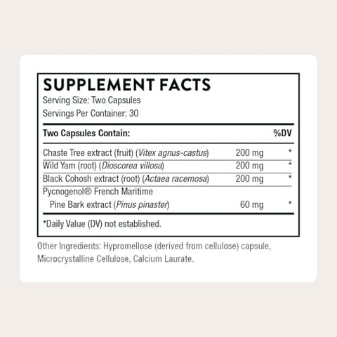 Thorne - Meta-Balance - Support For Women During Menopause - Gluten Dairy & Soy-Free 30 Servings
