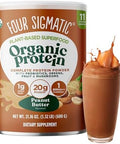 Four Sigmatic Organic Vegan Protein Powder 18G Plantbased Protein Per Serving Gluten Dairy Soy Nongmo With No Filler Ingredients 21.16Oz 15 Servings Sweet Vanilla