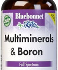 Bluebonnet Nutrition Multiminerals & Boron With Iron Full Spectrum Bone Health Nongmo Kosher Gluten Soy Dairy 180 Vegetable Capsules 45 Servings