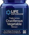 Life Extension Triple Action Cruciferous Vegetable Extract, 60 Vegetarian Capsules Helps Maintain Dna Health & Already-Healthy Hormone Levels - Non-Gmo, Gluten-Free, Vegetarian