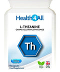 L-Theanine 250mg 90 Capsules (V) . Purest- no additives. Vegan Nootropic for Focus, Relaxation, Alpha Waves and GABA Boost. Made in The UK by Health4All