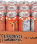 Monster Khaos Energy Drink + Juice, 16 fl oz Cans, 12 Count Pack (EXP: 9/2026) Discontinued/Rare Khaos