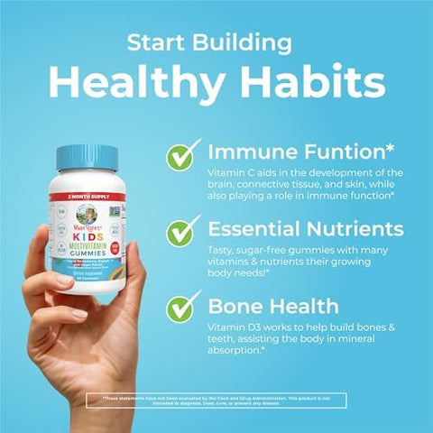 MARYRUTH'S Organics Multivitamin and Probiotic Gummies (Strawberry) for Kids Clean Label Project Verified Vitamins for Gut Health Immunity and Overall Wellness Vegan NonGMO Gluten Free