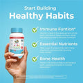Maryruth Organics Multivitamin (Strawberry) And Magnesium Calm Gummies (Hibiscus) For Kids Clean Label Project Verifieda' Vitamins For Overall Wellness And Sleep Vegan NonGmo Gluten