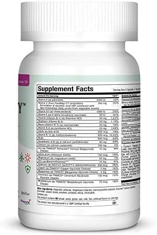 Maxi Health Longevity - Multivitamins & Minerals Supplement for Women Over 50-60 Capsules - Kosher