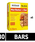 RXBAR Nut Butter and Oat Protein Bars, Protein Snacks, Honey Cinnamon Peanut Butter (6 Boxes, 30 Bars)