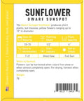 Gardeners Basics, Dwarf Sunflower Seeds for Planting Flowers - (Yellow Sunspot) is an Open-Pollinated, Non-GMO Sun Flower Variety- Dwarf Yellow Sunflower Seeds Great for Outdoor Flower Gardening