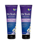 Dr Teal'S Melatonin Sleep Lotion Set (2 Pack 8 Oz Ea.) Nighttime Therapy Body Lotion Combines Shea & Cocoa Butter To Nourish And Protect Skin Promotes Better Sleep