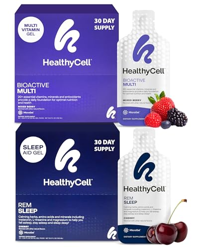 Healthycell REM Sleep Aid Supplement + Bioactive Multivitamin for Women and Men Bundle