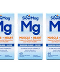 Slow-Mag Slow Mag Magnesium Chloride And Calcium 60 Tablets Each (Value Pack Of 3)