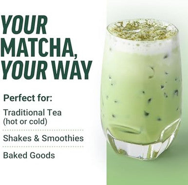 Force Factor Organic Matcha Green Tea Powder For Energy Focus And Daily Wellness Culinary Grade Usda Organic Rich And Delicious Flavor 169G 84 Servings