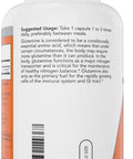 Now Foods Supplements Lglutamine 500 Mg Nitrogen Transporter Amino Acid 120 Veg Capsules
