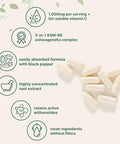 Micro Ingredients Ksm-66 Ashwagandha 1000Mg Per Serving 120 Veggie Capsules With Black Pepper For Better Absorption & Fat Soluble Vitamin C Potent Root Extract Stress Relaxation & Sleep Support Filler Free