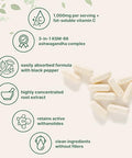 Micro Ingredients Ksm-66 Ashwagandha 1000Mg Per Serving 120 Veggie Capsules With Black Pepper For Better Absorption & Fat Soluble Vitamin C Potent Root Extract Stress Relaxation & Sleep Support Filler Free