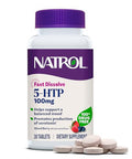 Natrol 5-Htp 100 Mg Fast Dissolve Supplement Supports A Balanced Mood Serotonin Production And General Well-Being 30 Mixed Berry Tablets Up To A 30 Day Supply