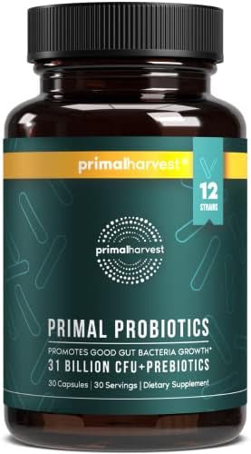 Primal Harvest Greens Powder & Primal Probiotics Supplements Bundle