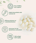 Micro Ingredients Selenium Supplements For Women & Men 200Mcg 500 Softgels With Coconut Oil Essential Trace Mineral As Selenomethionine Antioxidant For Energy Heart & Immune Support