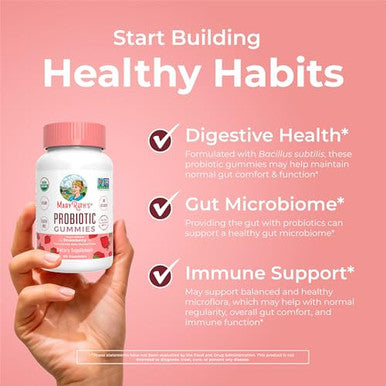Maryruth's Usda Organic Probiotic Gummies Probiotic Digestive Support 60 Count