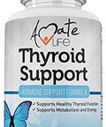 Thyroid Support Supplement with Iodine and Vitamin B12 for Energy Focus and Metabolism Booster Formula for Women and Men Improves Metabolic Functions Better Focus 60 Capsules Non-GMO by Amate Life