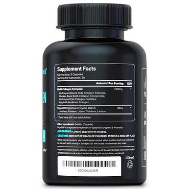 Vital Vitamins Multi Collagen Pills for Women and Men 2 Pack Hydrolyzed Collagen Peptides Type I II III V X Grass Fed Non-GMO