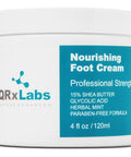 Qrxlabs Shea Foot Cream 4 Oz - Hydrating & Cooling Formula With 15% Shea Butter Spearmint Vitamin E Glycolic Acid - Non-Greasy Quick-Absorbing Paraben- - Repair Dry Cracked Feet