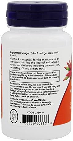Vitamin A 25000 Iu 100 Sgels By Now Foods (Pack Of 2)