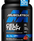 Creatine Monohydrate Powder Muscletech Celltech Creatine Post Workout Recovery Drink Muscle Builder For Men & Women Muscle Building Supplements Fruit Punch 3 Lbs (27 Serv)