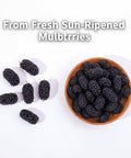 DYBOEDYO Dried Black Mulberries 15.87oz/450gÃ¯Â¼Å’Hot Fruit-Infused/Loose-Leaf Tea (Mulberry)Ã¯Â¼Å’No Sugar Added Black Mulberry, Dried Fruit, Hand Picked Sun-dried for Baking & Smoothies