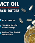 Dr. Boz - C8:C10 Mct Oil Supplement (330 Softgels) - Doctor Approved - Natural Energy & Mental Focus - Increases Ketones - Made From Pure Coconut Oil - Made In The Usa - Self Care