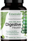 Emerald Labs Digestive Health - Digestive Aid With Probiotics & Digestive Enzymes - Supports Gut Health & Constipation - Vegetarian, Gluten- - 90 Vegetable Capsules (30-Day Supply)
