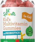 Carlyle Kids Multivitamin Gummies with Probiotics 60 Chewables Berry Flavor Vegetarian NonGMO Gluten Free Children's Supplement by Lil' Sprouts Packaging May Vary