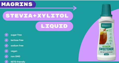 MAGRINS Stevia + Xylitol 65ml liquid Sweetener
