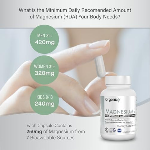 Organixx Magnesium Glycinate (60 Caps) and Joint and Muscle Care Turmeric (60 Caps) Bundle