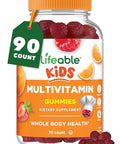 Lifeable Kids Multivitamin Gummies Great Tasting Multivitamin for Kids with Vitamins A C D E B6 B12 Zinc Biotin Folic Acid Iodine Niacin for Overall Body Health 90 Gummies