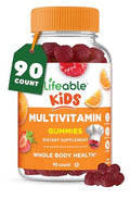 Lifeable Kids Multivitamin Gummies Great Tasting Multivitamin for Kids with Vitamins A C D E B6 B12 Zinc Biotin Folic Acid Iodine Niacin for Overall Body Health 90 Gummies