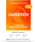 Amberen Menopause Supplement For Women 120 Capsules Clinically Proven Helps Support Hormone Balance Helps Relieve 12 Menopause Symptoms: Hot Flashes Night Sweats Mood Swings And More