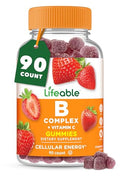 Lifeable Vitamin B Complex Gummies for Adults with Vitamin C Great Tasting Vitamin B Gummies for Energy and Nerve System Vegan B Complex Vitamins for Women Men 90 Gummies