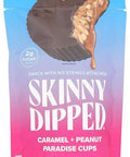 Skinnydipped Caramel Peanut Paradise Cups, No Sugar Alcohols, 1g Sugar per Cup, 2.2 Net Carb per Cup, Kosher, Keto, Gluten Free & Non-GMO, 3.17 Ounce (Pack of 10)